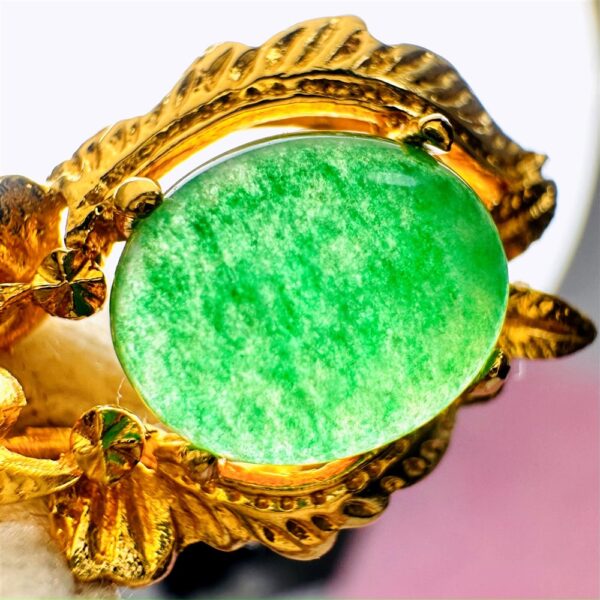 2303-Dây chuyền nữ-24K gold filled & Jadeite jade gemstone necklace8