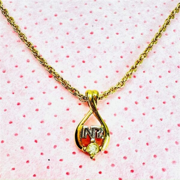 2294-Dây chuyền nữ-Nina Ricci gold plated & crystal necklace (Sao chép)2