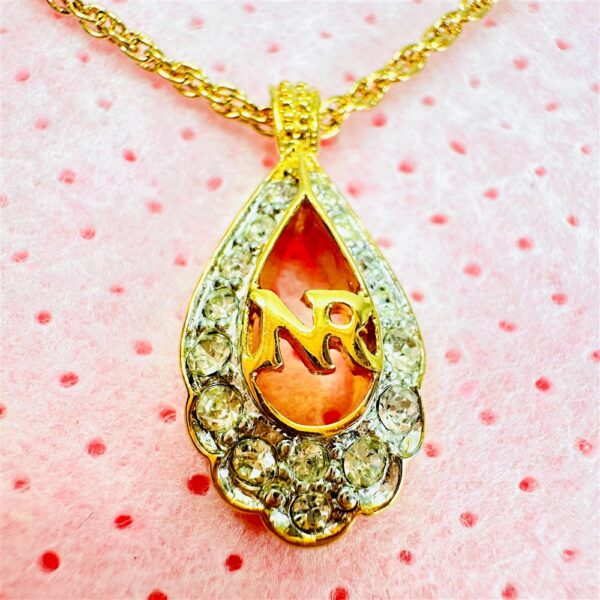 2293-Dây chuyền nữ-Nina Ricci gold plated & crystal necklace3