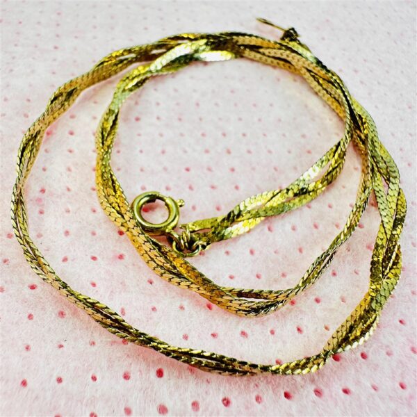 2299-Dây chuyền nữ-18K Gold plated twisted necklace4