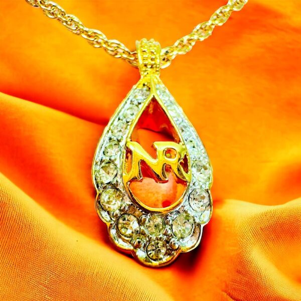2293-Dây chuyền nữ-Nina Ricci gold plated & crystal necklace0