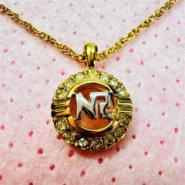 2292-Dây chuyền nữ+bông tai-Nina Ricci gold plated & crystal necklace+earrings8
