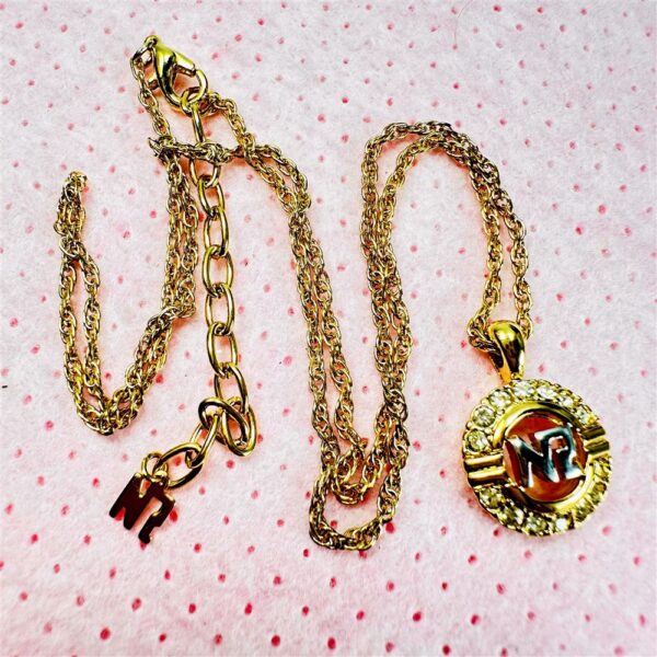 2292-Dây chuyền nữ+bông tai-Nina Ricci gold plated & crystal necklace+earrings11