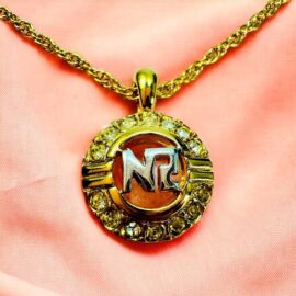 2292-Dây chuyền nữ+bông tai-Nina Ricci gold plated & crystal necklace+earrings