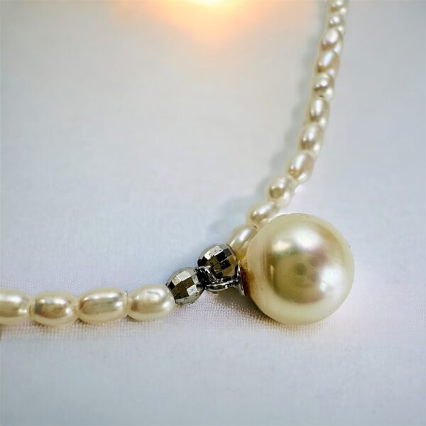 2436-Dây chuyền ngọc trai-Freshwater pearl necklace-Gần như mới0
