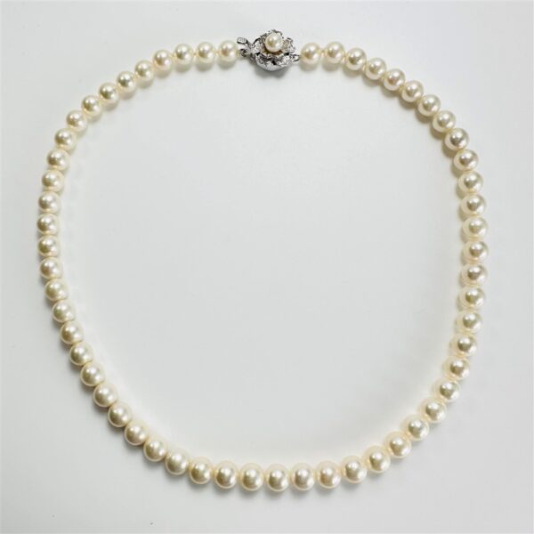 2440-Dây chuyền ngọc trai-Seawater pearl 7mm necklace-Khá mới2