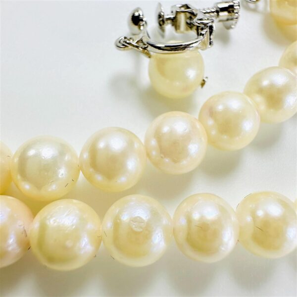 2438-Dây chuyền ngọc trai-Seawater pearl necklace & clip on Earrings-Như mới6