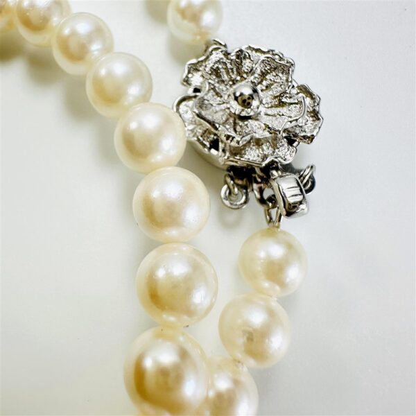 2437-Dây chuyền ngọc trai-Freshwater pearl 3 strand necklace-Như mới12