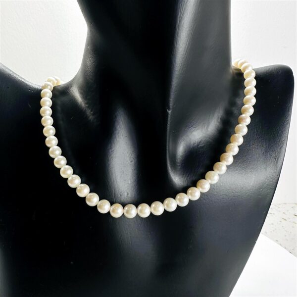 2437-Dây chuyền ngọc trai-Freshwater pearl 3 strand necklace-Như mới3