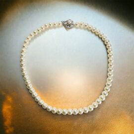 2440-Dây chuyền ngọc trai-Seawater pearl 7mm necklace-Khá mới