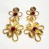 2413-Bông tai nữ-Gold color & faux gemstone earrings-Mới/chưa sử dụng2