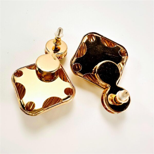 2418-Bông tai nữ-Gold color & faux gemstone earrings-Mới/chưa sử dụng3