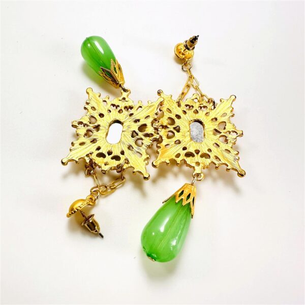 2419-Bông tai nữ-Gold color & faux gemstone earrings-Mới/chưa sử dụng3