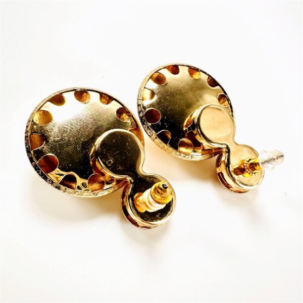 2420-Bông tai nữ-Gold color & faux gemstone earrings-Mới/chưa sử dụng3