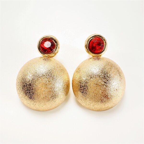 2420-Bông tai nữ-Gold color & faux gemstone earrings-Mới/chưa sử dụng2