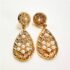 2424-Bông tai nữ-Gold color & faux pearl earrings-Mới/chưa sử dụng2