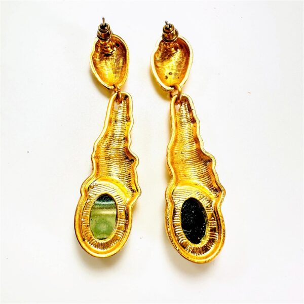 2429-Bông tai nữ-Gold color & faux gemstone earrings-Mới/chưa sử dụng3