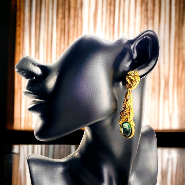 2429-Bông tai nữ-Gold color & faux gemstone earrings-Mới/chưa sử dụng1