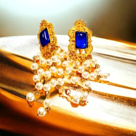 2407-Bông tai nữ-Gold tone & faux pearl earrings-Mới/chưa sử dụng