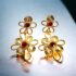 2413-Bông tai nữ-Gold color & faux gemstone earrings-Mới/chưa sử dụng0