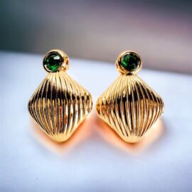 2418-Bông tai nữ-Gold color & faux gemstone earrings-Mới/chưa sử dụng