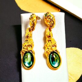 2429-Bông tai nữ-Gold color & faux gemstone earrings-Mới/chưa sử dụng