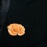 2346-Ghim cài áo/Mặt dây chuyền-Orange red coral rose carved brooch-Khá mới1