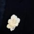 2393-Ghim cài áo-Flowers carved bone brooch-Khá mới1