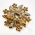 2343-Ghim cài áo-Gold color & crystal flower Brooch-Như mới4