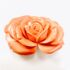 2346-Ghim cài áo/Mặt dây chuyền-Orange red coral rose carved brooch-Khá mới2