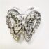 2361-Ghim cài áo-Silver color 1007 butterfly rhinestone brooch-Khá mới5