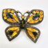 2363-Ghim cài áo-Butterfly glass rhinestone brooch-Khá mới2