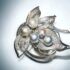 2340-Ghim cài áo-Silver & Freshwater pearl Brooch-Khá mới0