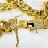 2316-Dây chuyền nữ/nam-Hiphop cuban chain gold color & crystals necklace-Như mới9