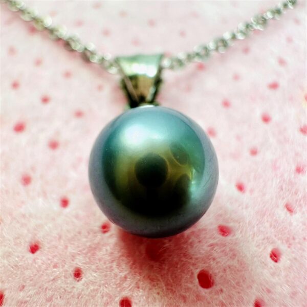 2317-Dây chuyền nữ-Blue pearl & silver color necklace-Khá mới3