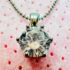 2318-Dây chuyền nữ-Cubic Zirconia gemstone 8mm silver color necklace-Như mới4