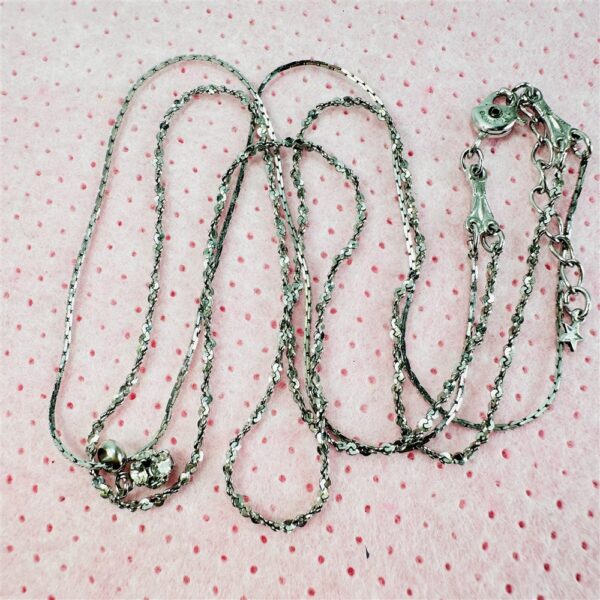 2314-Dây chuyền nữ-Silver color 2 strand necklace-Như mới3