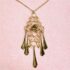 2312-Dây chuyền nữ-KIWA gold color necklace-Khá mới2