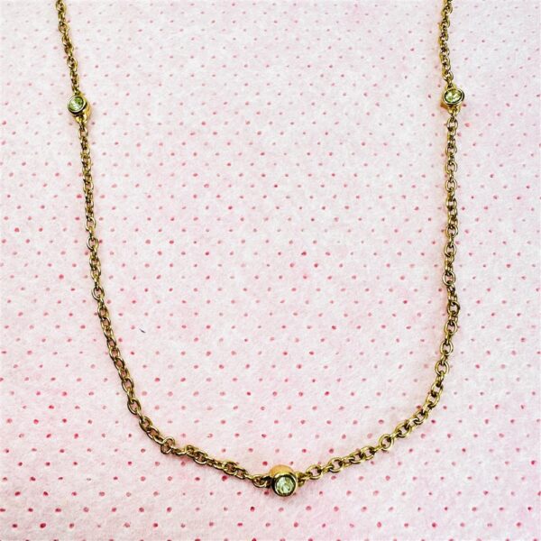 2311-Dây chuyền nữ-D’ORLAN gold color & crystal necklace-Như mới3