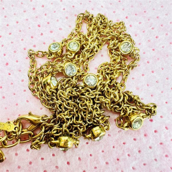 2311-Dây chuyền nữ-D’ORLAN gold color & crystal necklace-Như mới7