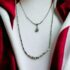 2314-Dây chuyền nữ-Silver color 2 strand necklace-Như mới0