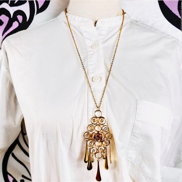 2312-Dây chuyền nữ-KIWA gold color necklace-Khá mới1