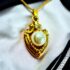 2320-Dây chuyền nữ-Faux pearl & gold color necklace-Như mới0