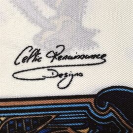 4907-Khăn vuông-Celtic Renaissance Designs Polyester scarf (~67cm x 67cm)-Mới/chưa sử dụng