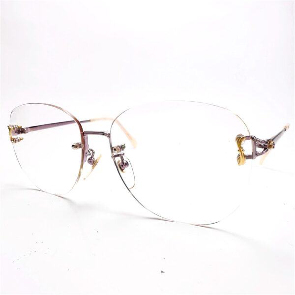 5983-Gọng kính nữ-Như mới-A.TESTONI 0.1Ct Sapphire T8725 rim less eyeglasses frame1