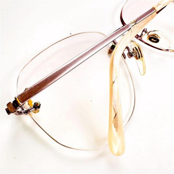 5983-Gọng kính nữ-Như mới-A.TESTONI 0.1Ct Sapphire T8725 rim less eyeglasses frame13