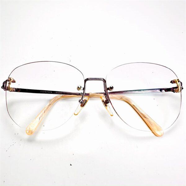 5983-Gọng kính nữ-Như mới-A.TESTONI 0.1Ct Sapphire T8725 rim less eyeglasses frame0