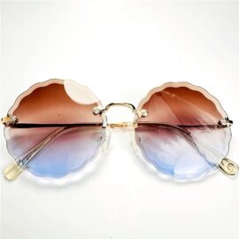 5964-Kính mát nữ-Khá mới-Chloe style rim less round shape sunglasses
