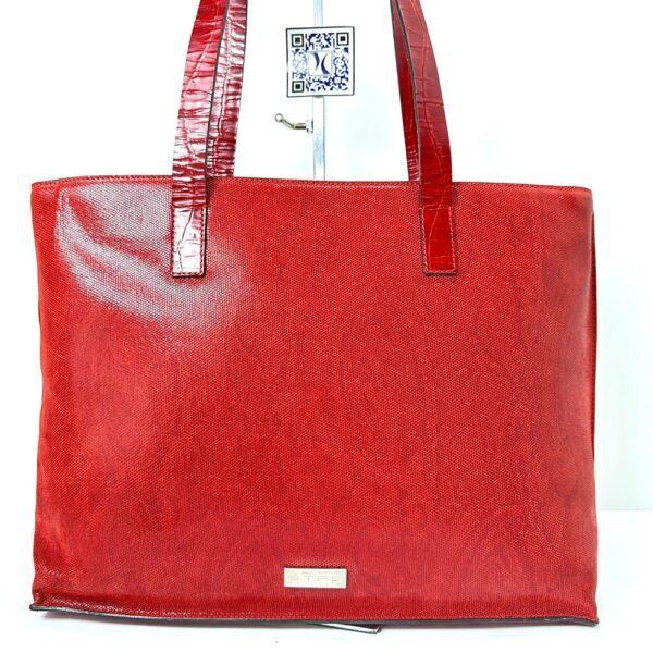 5424-Túi xách tay/Đeo vai-ETRO red textured leather tote bag-Gần như mới2