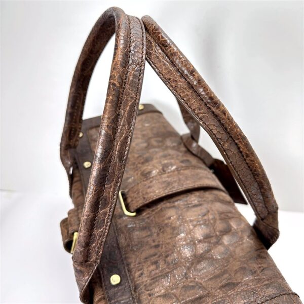 5430-Túi xách tay/Túi du lịch-THEORY Crocodile embossed leather boston bag-Đã sử dụng10